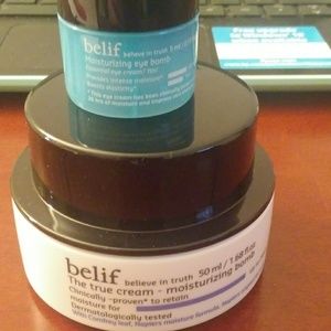 Belif moisturizing bomb and eye bomb